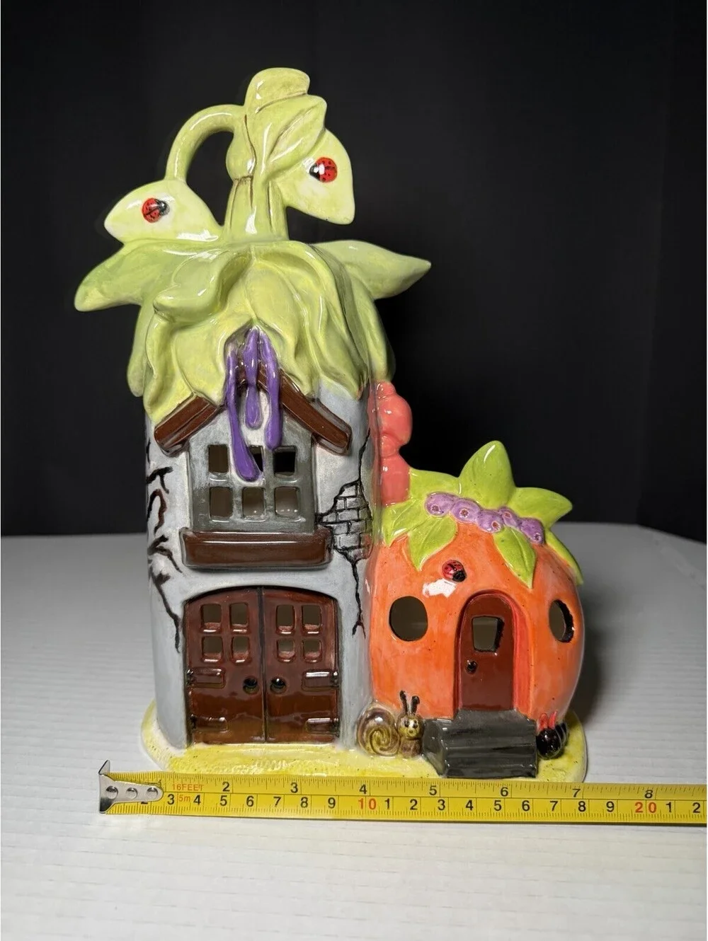 Halloween Haunted House Ceramic Pottery - Ghost Pumpkin Tree Handmade